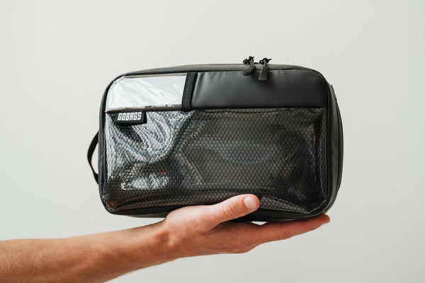 GOBAGS Utility Organizer packed with cables, chargers and a power bank